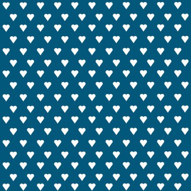 Kusursuz vektör deseni ve pastel arka planda beyaz kalpler