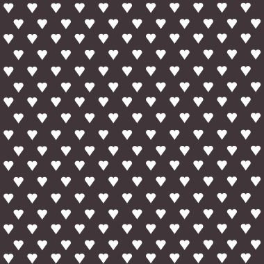 Kusursuz vektör deseni ve pastel arka planda beyaz kalpler