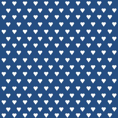 Kusursuz vektör deseni ve pastel arka planda beyaz kalpler