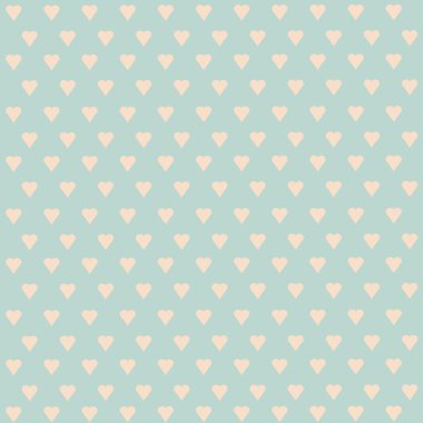 Kusursuz vektör deseni ve pastel arka planda beyaz kalpler
