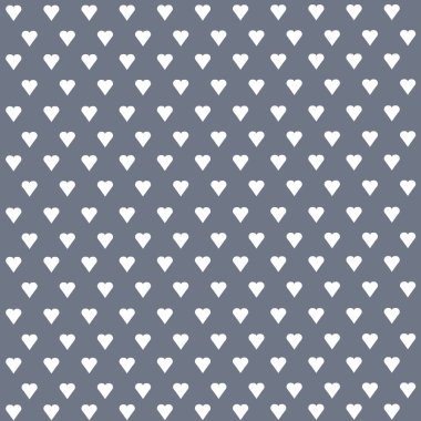 Kusursuz vektör deseni ve pastel arka planda beyaz kalpler