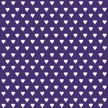 Kusursuz vektör deseni ve pastel arka planda beyaz kalpler