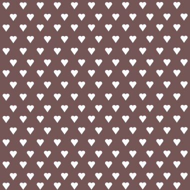 Kusursuz vektör deseni ve pastel arka planda beyaz kalpler