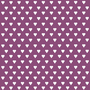 Kusursuz vektör deseni ve pastel arka planda beyaz kalpler