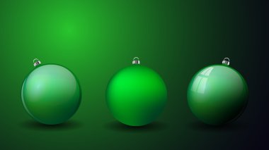 Noel topları izole ayarlayın. Mutlu yeni yıl önemsiz şey geleneksel.