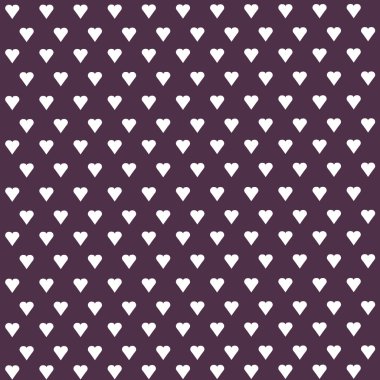 Kusursuz vektör deseni ve pastel arka planda beyaz kalpler