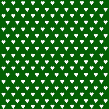 Kusursuz vektör deseni ve pastel arka planda beyaz kalpler