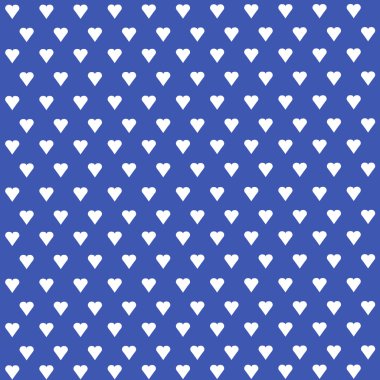 Kusursuz vektör deseni ve pastel arka planda beyaz kalpler