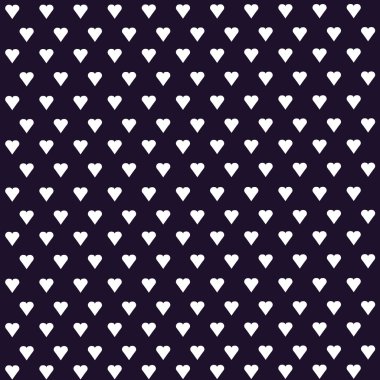 Kusursuz vektör deseni ve pastel arka planda beyaz kalpler