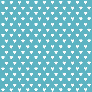 Kusursuz vektör deseni ve pastel arka planda beyaz kalpler