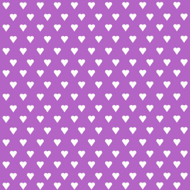 Kusursuz vektör deseni ve pastel arka planda beyaz kalpler