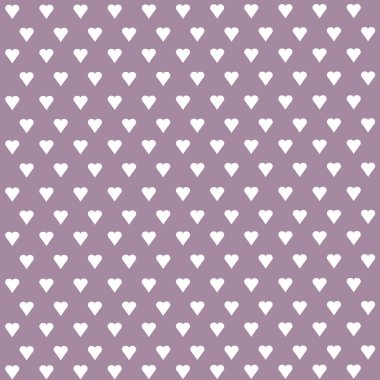 Kusursuz vektör deseni ve pastel arka planda beyaz kalpler