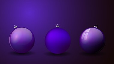 Noel topları izole ayarlayın. Mutlu yeni yıl önemsiz şey geleneksel.