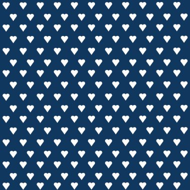 Kusursuz vektör deseni ve pastel arka planda beyaz kalpler