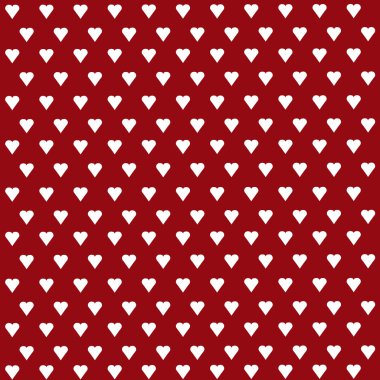 Kusursuz vektör deseni ve pastel arka planda beyaz kalpler