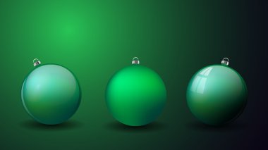 Noel topları izole ayarlayın. Mutlu yeni yıl önemsiz şey geleneksel.