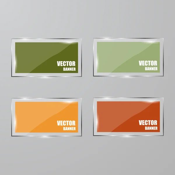 Infografía vectorial. conjunto de banners. Vidrio — Vector de stock