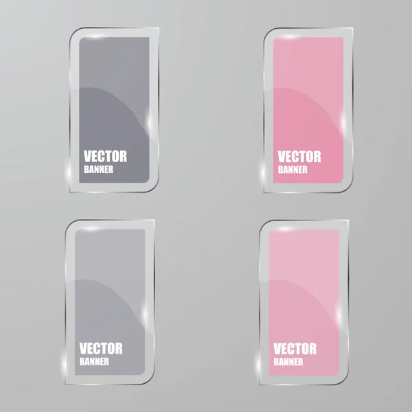 Vektor-Infografik. Banner set.glass — Stockvektor