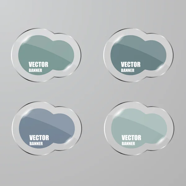 Vektor-Infografik. Banner set.glass — Stockvektor