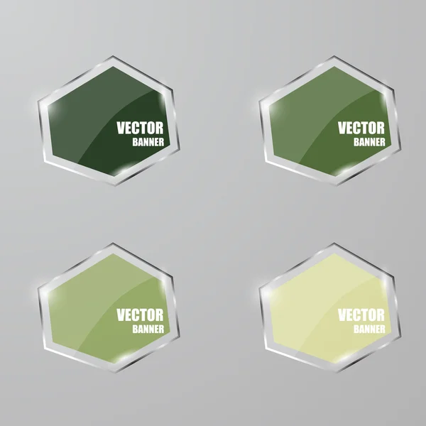 Marco de cristal conjunto. Ilustración vectorial . — Vector de stock