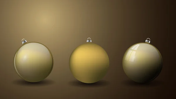 Mettez les boules de Noël isolées. Bonne année boule traditionnelle . — Image vectorielle