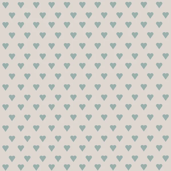 パステルの背景に白いハートのシームレスベクトルパターン — ストックベクタ