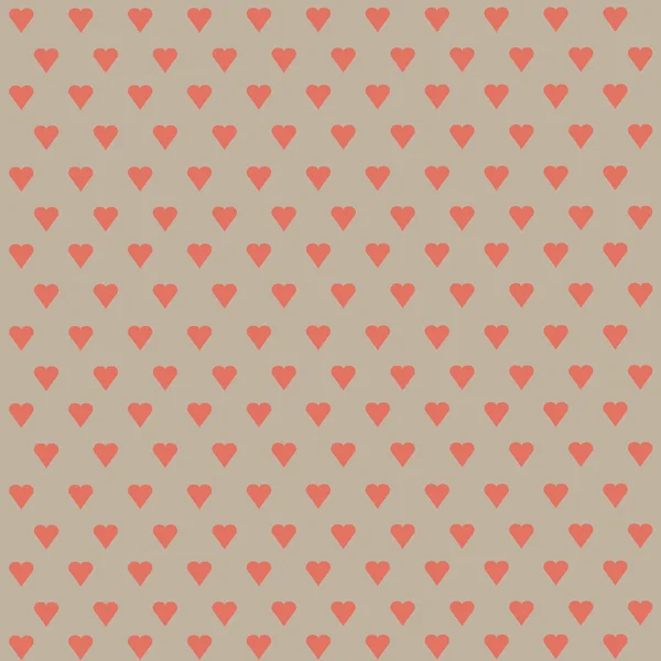 Seamless vector pattern with white hearts on pastel background — Stock Vector