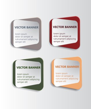 Soyut vektör afiş set. Kağıt yuvarlak girdap tasarım notları.