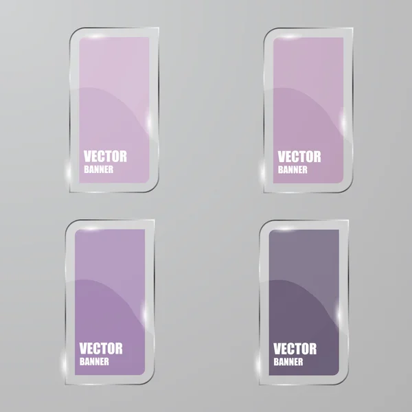 Vektor-Infografik. Banner set.glass — Stockvektor