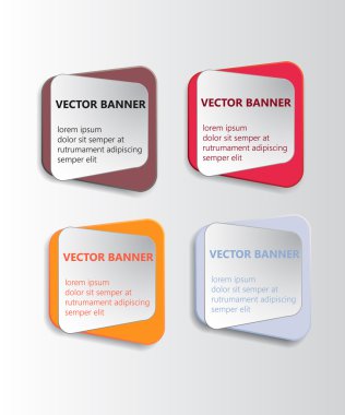 Soyut vektör afiş set. Kağıt yuvarlak girdap tasarım notları.