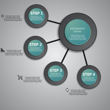 Infographic iş şablonu vektör çizim