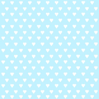 Kusursuz vektör deseni ve pastel arka planda beyaz kalpler
