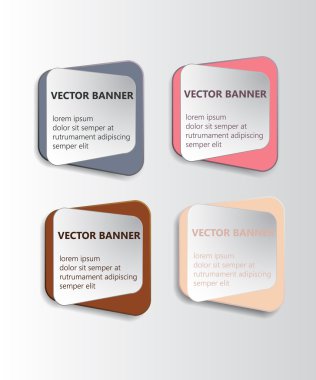 Soyut vektör afiş set. Kağıt yuvarlak girdap tasarım notları.