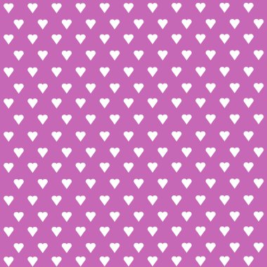 Kusursuz vektör deseni ve pastel arka planda beyaz kalpler