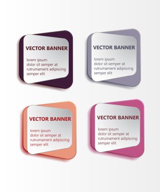 Soyut vektör afiş set. Kağıt yuvarlak girdap tasarım notları.