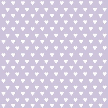 Kusursuz vektör deseni ve pastel arka planda beyaz kalpler