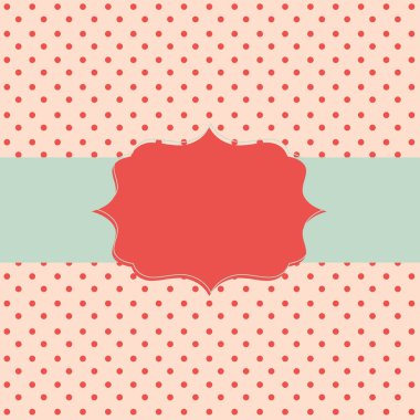 Polka noktalı kağıt arka plan karede. Vektör illustrati