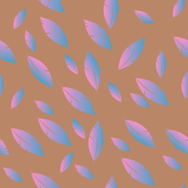 Moda tasarımı (hippi, boho tarzı) için tüyler şablon. tekrar