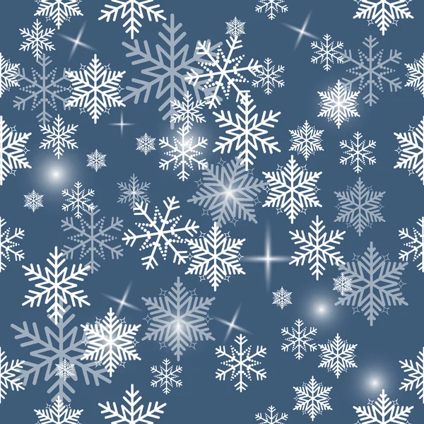 Sneeuwvlok vector patroon. — Stockvector