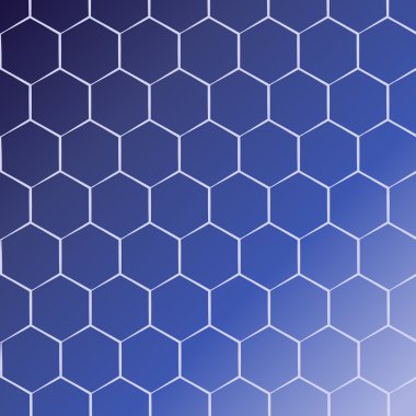 Soyut altıgen molekül arka plan. Fütüristik, teknoloji, 