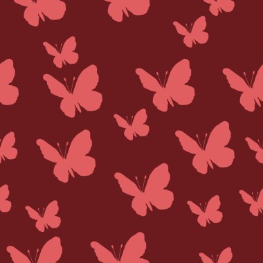Kelebek desenli. Vektör seamless modeli. Yinelenen arka plan