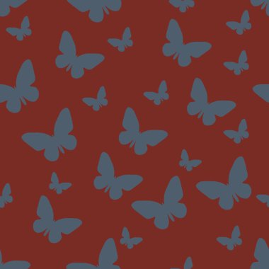 Kelebek desenli. Vektör seamless modeli. Yinelenen arka plan