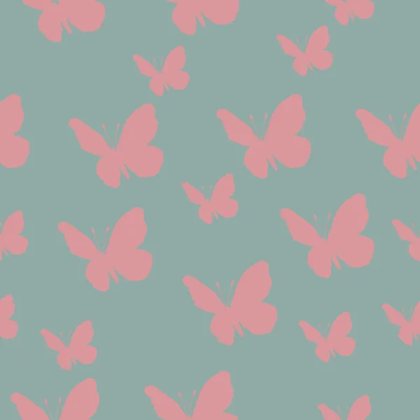 Butterfly pattern. Vector seamless pattern. Repeating background — Stock Vector