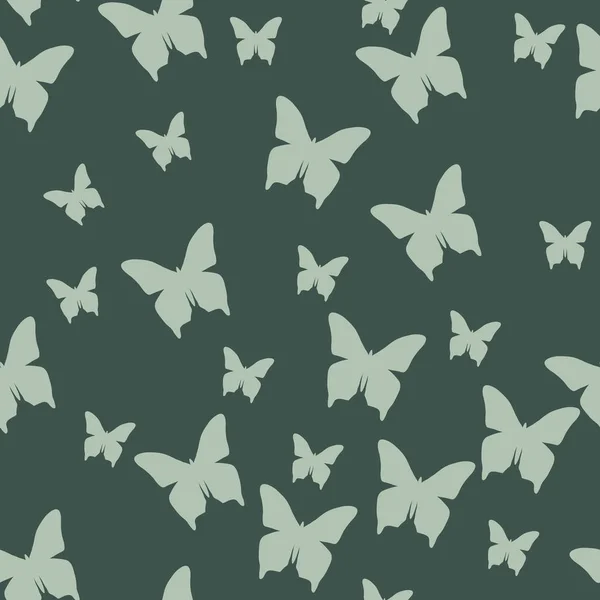 Schmetterlingsmuster. Vektor nahtlose Muster. Hintergrund wiederholen — Stockvektor