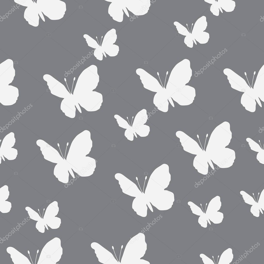 Butterfly pattern. Vector seamless pattern. Repeating background
