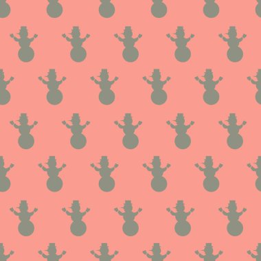 Kardan adam sorunsuz tasarım deseni. vektör çizim. Noel 