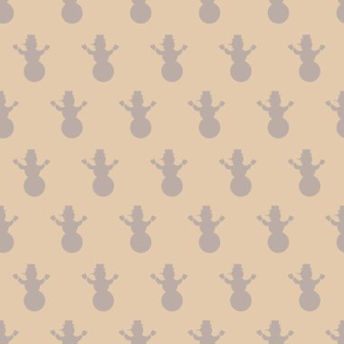 Kardan adam sorunsuz tasarım deseni. vektör çizim. Noel 