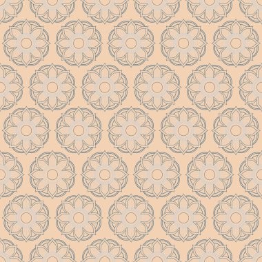 Çiçek motifleri ile Seamless etnik modeli. Stilize mandala pr