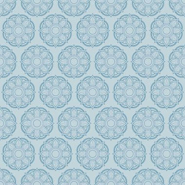 Çiçek motifleri ile Seamless etnik modeli. Stilize mandala pr