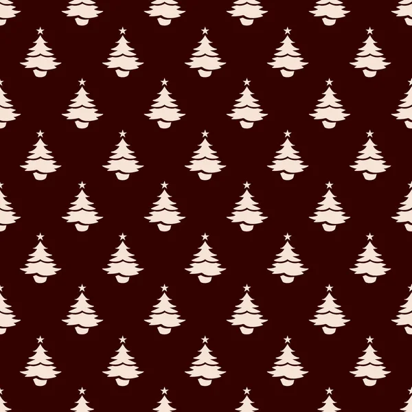Árbol de Navidad diseño de patrón sin costuras. Patrón de Navidad, costura — Vector de stock